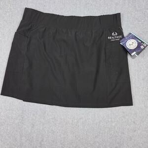 NWT Realtree Skort Womens Size XL (16-18) Black Pockets UPF50